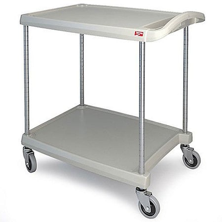 INTERMETRO Metro myCart, 2-Shelf Utility Cart with Chrome-Plated Posts, Green, 28x23 Shelves MY2030-24G